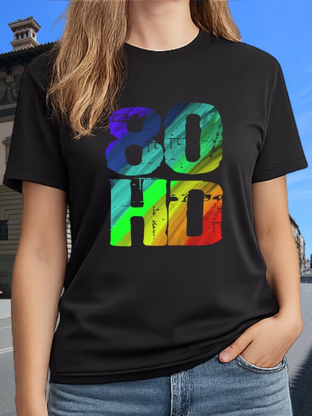 80HD AKA ADHD  Awareness Graphic Tee